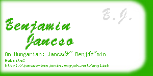 benjamin jancso business card